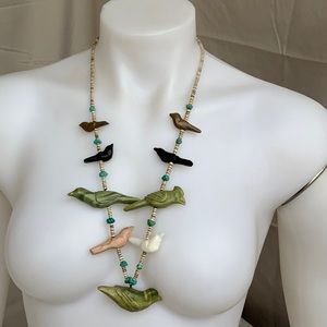 Native American Fetish bird necklace